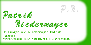 patrik niedermayer business card